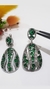 Aros colgante plata esmeraldas - tienda online