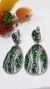 Aros colgante plata esmeraldas - Joyas Maia