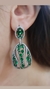 Aros colgante plata esmeraldas - comprar online