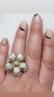 Anillo flor plata y oro flor - Joyas Maia
