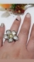 Anillo flor plata y oro flor en internet