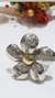 Anillo flor plata y oro flor