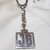 llavero plata iniciales
