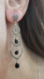 Aros colgante plata onix en internet