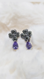 Aros plata amatista