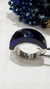 Anillo acero cristal azul - comprar online