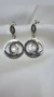 Aros colgante plata perlas y marquesitas