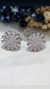 Aros plata flor cubics