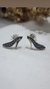 Aros plata zapato mujer