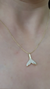 Cadena dije cola de ballena plata dorada - tienda online