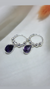 Aros argollas gotas amatista