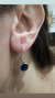 Aros plata argollas zafiro - Joyas Maia