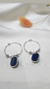 Aros plata argollas zafiro