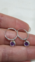 Aros plata argollas tornasolado - comprar online