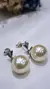 Aros plata colgante perlas