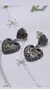 Aros plata colgante corazones