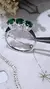 Anillo plata triple solitario esmeralda - Joyas Maia