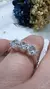 Anillo plata triple solitario - tienda online