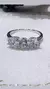 Anillo plata triple solitario