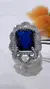 Anillo plata zafiro - Joyas Maia