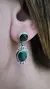 Aros plata colgante esmeraldas naturales - Joyas Maia