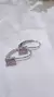 Aros plata brisura rosa de francia - Joyas Maia