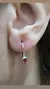 Aros plata brisura fuxia - Joyas Maia