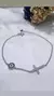pulsera plata ojo cruz