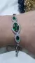 Pulsera plata esmeraldas - Joyas Maia