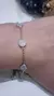 Pulsera plata tres chapitas - tienda online