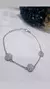 Pulsera plata tres chapitas - comprar online