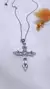 Cadena cruz plata cubics - comprar online