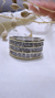 Anillo triple medio sin fin plata y oro 18kl