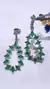Aros plata colgante esmeraldas - comprar online