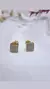 Aros cuadrado plata dorado