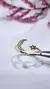 Anillo plata dorado luna estrella - comprar online