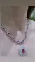Gargantilla plata gota rubíes - tienda online
