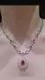 Gargantilla plata gota rubíes - Joyas Maia