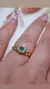 Anillo roseta oro 18kl esmeralda - tienda online
