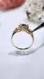 Anillo roseta oro 18kl esmeralda - Joyas Maia