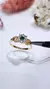 Anillo roseta oro 18kl esmeralda en internet