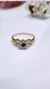 Anillo roseta oro 18kl esmeralda