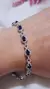 Pulsera plata gotas zafiros - Joyas Maia