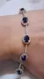 Pulsera plata roseta zafiros en internet