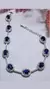 Pulsera plata roseta zafiros - comprar online