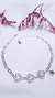 Pulsera plata corazones