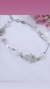 Pulsera plata perlas manitos - Joyas Maia