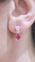 Aros colgante gotas plata - tienda online