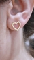Aros corazón plata dorado - Joyas Maia