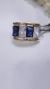 Anillo plata y oro zafiros en internet